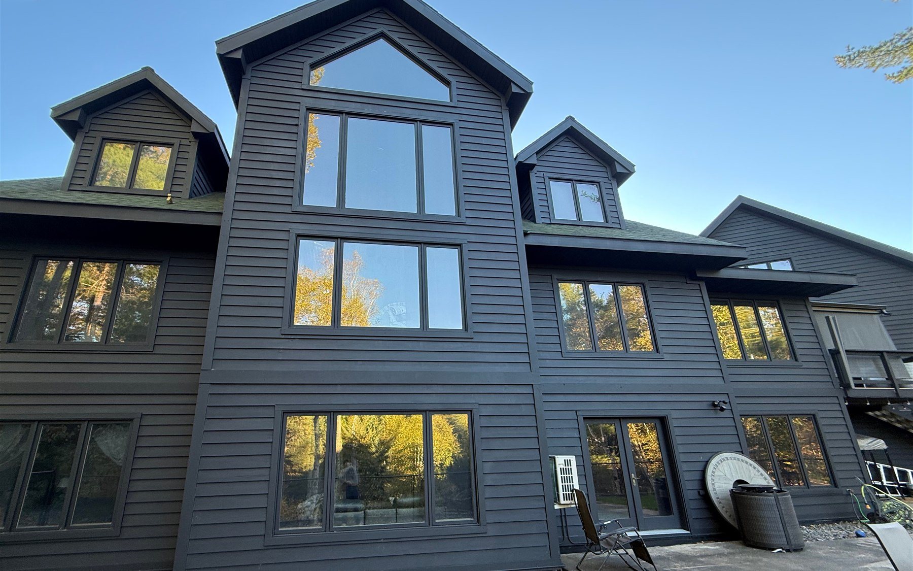 After: matte charcoal exterior finish by The Painting Company